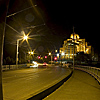 Colored pictures of Seattle at night