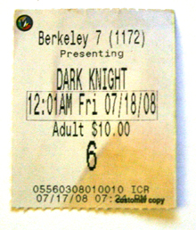 Dark Knight ticket